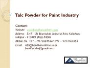 Talc Powder for Paint Industry (1)