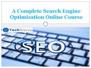 Online Search Engine Optimization Course