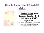 How To Prepare for IIT and JEE Mains