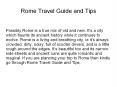 Rome Travel Guide and Tips PowerPoint PPT Presentation