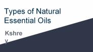 Natural Essential Oils in India