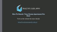 How To Search  Your Dream Apartment For Rent