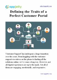 Defining the Traits of a Perfect Customer Portal
