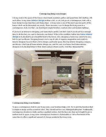 Contemporary living room designs