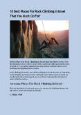 10 Best Places For Rock Climbing In Israel That You Must Go For! PowerPoint PPT Presentation