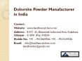 Dolomite Powder Manufacturer in India PowerPoint PPT Presentation
