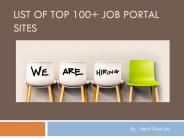 List of Top 100+ Job Portal Sites