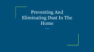Preventing And Eliminating Dust In The Home