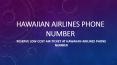 Reserve Low-Cost Air-Ticket at Hawaiian Airlines Phone Number PowerPoint PPT Presentation