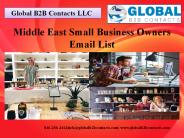 Middle East Small Business Owners Email List