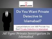 Private Detective In Islamabad