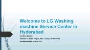 LG Washing machine Service center in Hyderabad