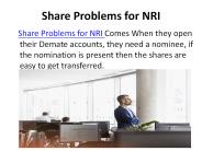 Share Problems for NRI