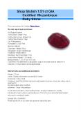 Shop Stylish 1.51 GIA Certified Mozambique Ruby Stone Online