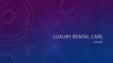Luxury Rental Cars