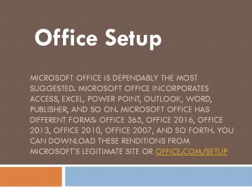 office.com/setup – office antivirus activation