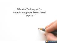 Effective Techniques for Paraphrasing from Professional Experts