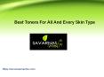 Best Toners For All And Every Skin Type PowerPoint PPT Presentation
