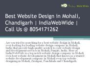 Best Website Design in Mohali | IndiaWebWide | Call Us @ 8054171262