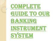 Main Objectives of Banking Instruments