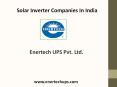 Solar Inverter Companies In India PowerPoint PPT Presentation