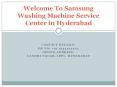 Samsung Washing machine Service Center in Hyderabad PowerPoint PPT Presentation