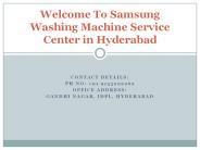 Samsung Washing machine Service Center in Hyderabad