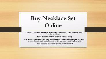 Buy Designer Necklace Set Online