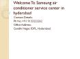 Samsung Air conditioner service center in Hyderabad PowerPoint PPT Presentation