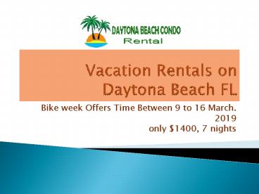 Daytona Beach Vacation Rentals By Owner