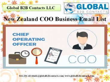 New Zealand COO Business Email List