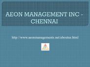((Aeon)) Management Inc - Chennai ***Velachery***