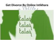 Get Divorce By Online Istikhara