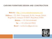 Carving Furniture Design and Construction