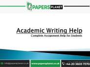 Academic Writing Help | Assignment Help | Papers Planet