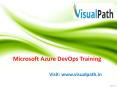 Azure DevOps Online Training | Microsoft Azure DevOps Training PowerPoint PPT Presentation