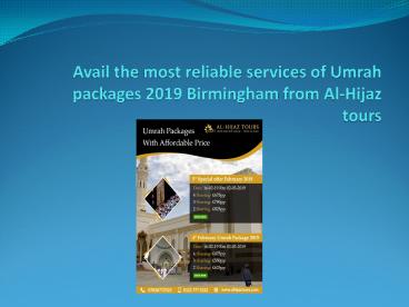 umrah packages from Birmingham