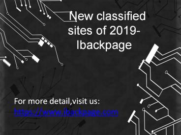 Post Free Classified Ads With Ibackpage