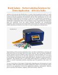 Brady Labels – Perfect Labeling Solutions For Every Application - Alltronix India PowerPoint PPT Presentation