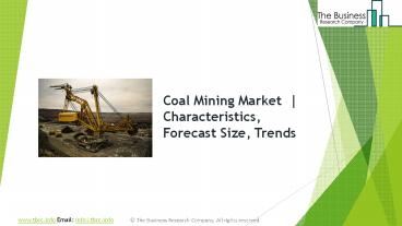 Coal Mining Global Market Report 2019