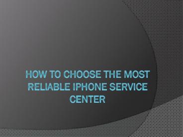 Apple iPhone Service Center in Chennai