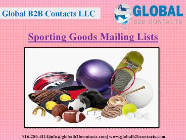 Sporting Goods Mailing Lists