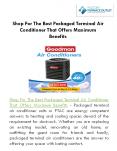 Shop For The Best Packaged Terminal Air Conditioner That Offers Maximum Benefits PowerPoint PPT Presentation