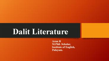 Dalit literature