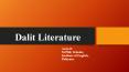 Dalit literature PowerPoint PPT Presentation