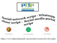 Whatsapp clone script - Social media portal script