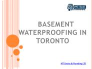 Basement Waterproofing Toronto