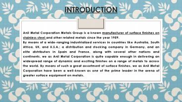 Designer and Decorative Stainless Steel Sheets Supplier