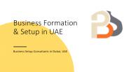 Business Formation in UAE, Business Setup Consultants in Dubai, UAE