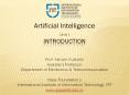Introduction to Artificial Intelligence - Dept. Of Electronics and Telecommunication PowerPoint PPT Presentation
